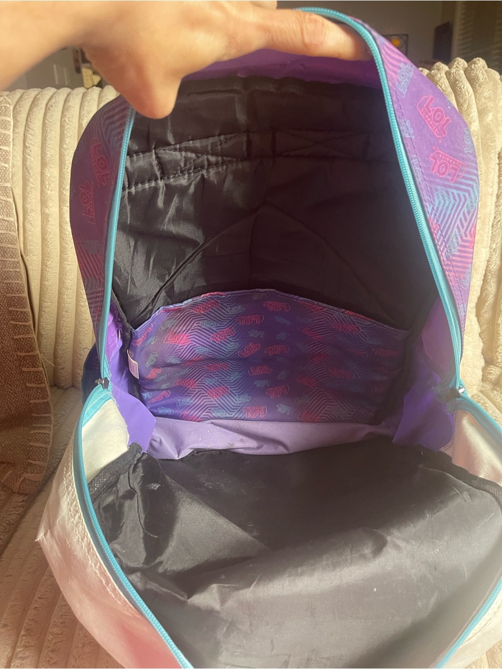 LOL Surprise Be Bold Girls 16 Inch School Backpack Purple Iridescent - Picture 7 of 7